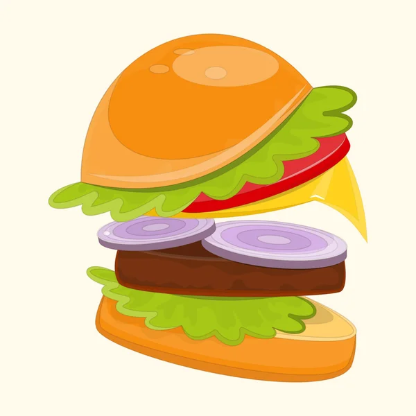 Cartel de comida rápida — Vector de stock