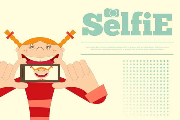 Selfie — Stok Vektör