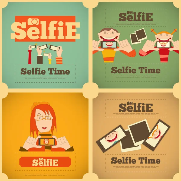 Selfie. — Vector de stock