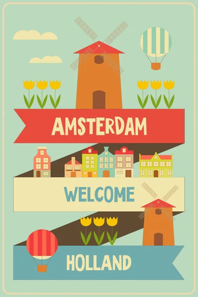 Amsterdam — Stock Vector