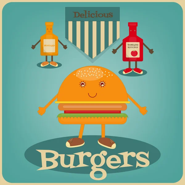 Burger — Stockvektor