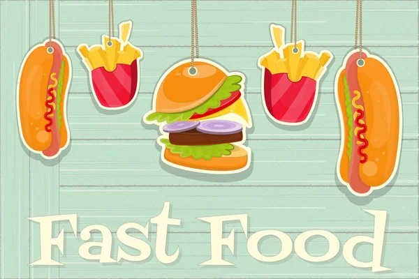 Fast-Food-Karte — Stockvektor