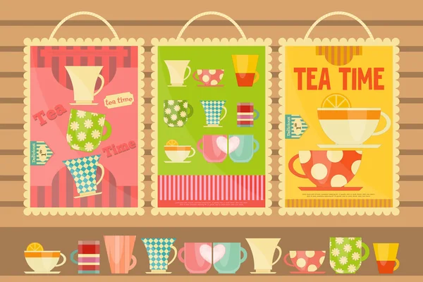 Tea Time — Stock Vector