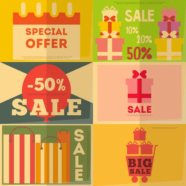 Sale Posters Collection — Stock Vector