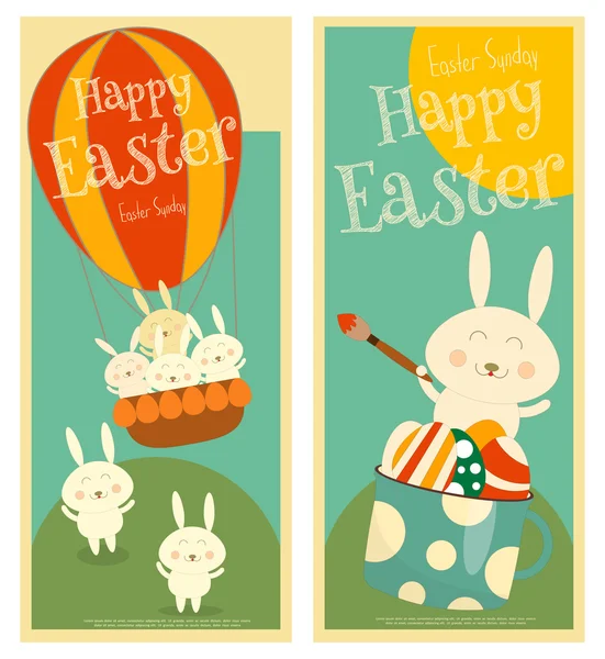 Easter Cards Set — Stock Vector