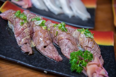 Wagyu beef sushi seti