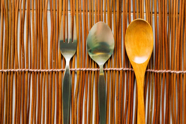 Top view of tableware for eating — Stock Photo, Image