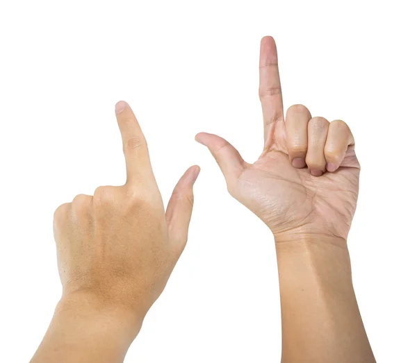 Hand pointing poses isolated — Stock Photo, Image