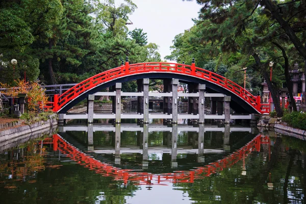 Taiko-Bashi-Brücke, Brücke zum Tempel — Stockfoto