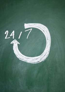 Yirmi dört saat ve yedi gün hizmet işareti 