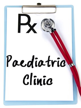 Pediatri Kliniği metin reçete kağıda yazmak 