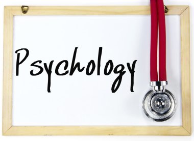 Psikoloji kelime yazma yazı tahtası üzerinde