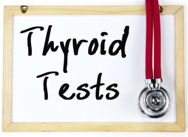 Thyroid tests write on blackboard clipart