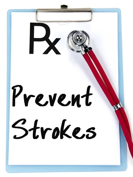 Megakadályozzák a stroke szöveget ír a recept — Stock Fotó