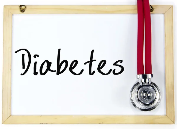 Diabetes-Wort auf Tafel schreiben — Stockfoto