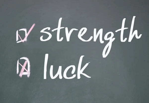 Strength or luck determine — Stock Photo, Image