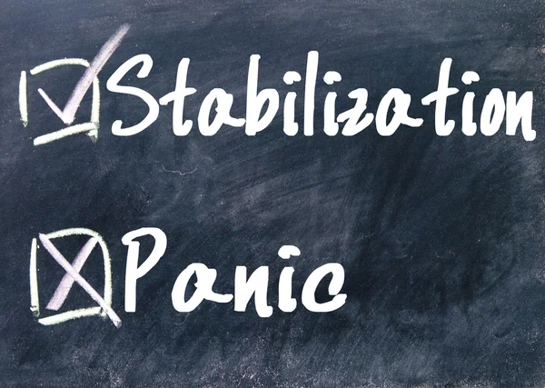 Stabilizzazione o scelta di panico — Foto Stock