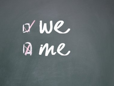 we or me choice  clipart