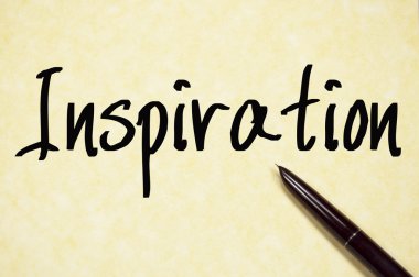 ilham kelime yazma kağıt üzerinde 