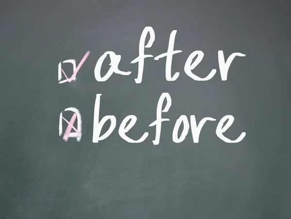 After or before choice — Stock Photo, Image