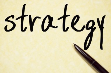 Strateji kelime yazma kağıt üzerinde 