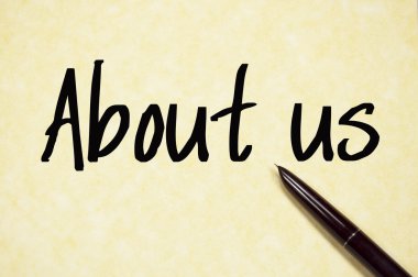 Hakkımızda metin yazma kağıt üzerinde 