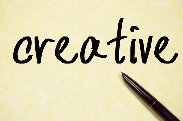 Parola creativa scrivere su carta — Foto Stock