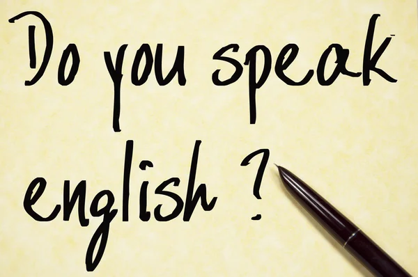 Do you speak english text write on paper — Stock Photo, Image