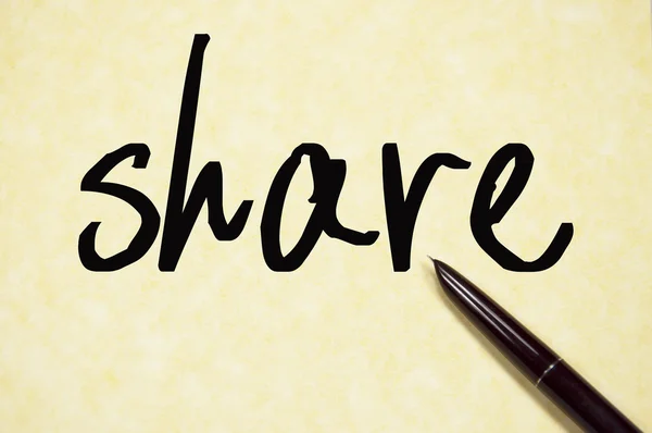 Share word write on paper — Stock Photo, Image