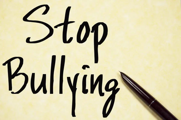 Stop bullying text write on paper — Stock Photo, Image