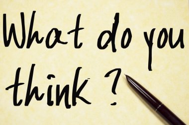 Ne düşünüyorsun metin yazma kağıt üzerinde 