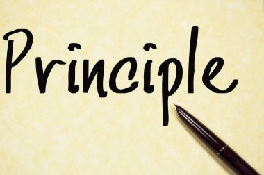 principle word write on paper  clipart