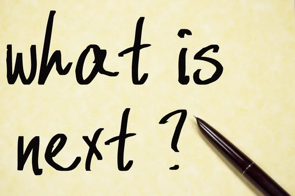 What is next text write on paper — Stock Photo, Image