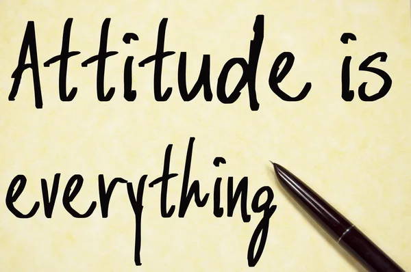 Attitude is everything text write on paper — Stock Photo, Image