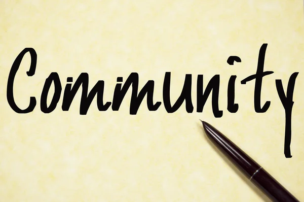 Community word write on paper — Stock Photo, Image