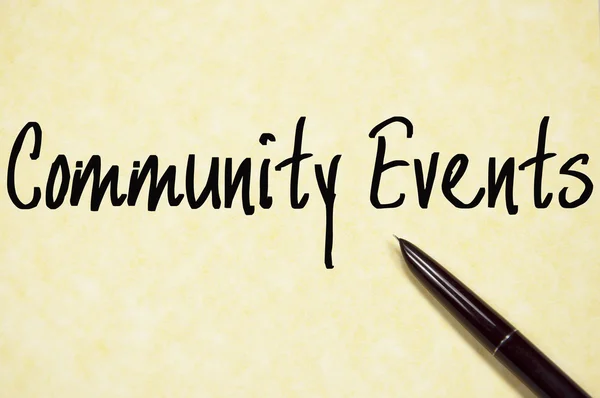 Community events text write on paper — Stock Photo, Image