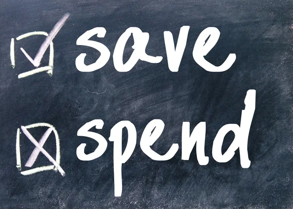 Save or spend choice — Stock Photo, Image