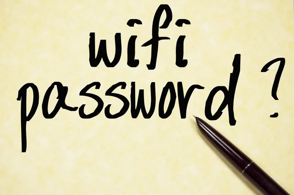 WiFi şifre metin yazma kağıt üzerinde — Stok fotoğraf