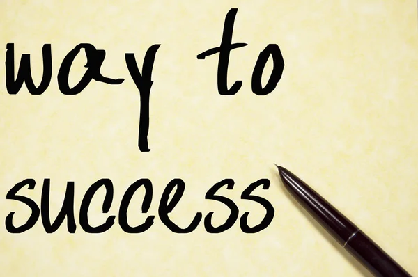 Way to success text write on paper — Stock Photo, Image