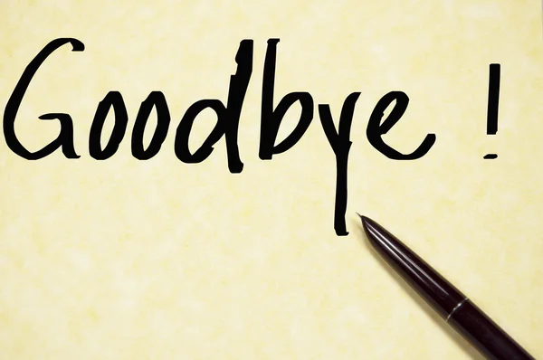 Goodbye word write on paper — Stock Photo, Image