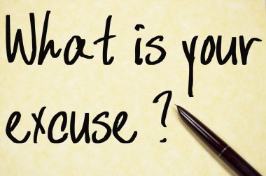 kağıt üzerinde bahane metin yazmak nedir