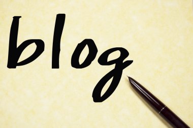Blog kelime yazma kağıt üzerinde 