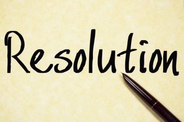 Çözünürlük kelime yazma kağıt üzerinde 