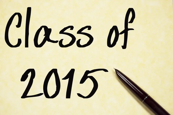 Class of 2015 text write on paper — Stock Photo, Image