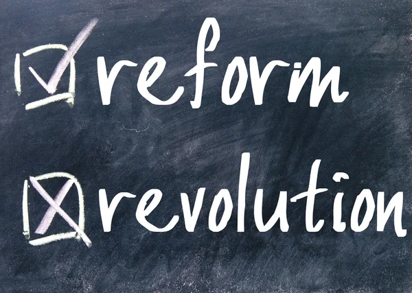 Reformy nebo revoluce volba — Stock fotografie