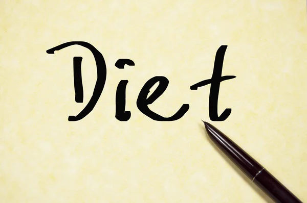 Diet word write on paper — Stock Photo, Image