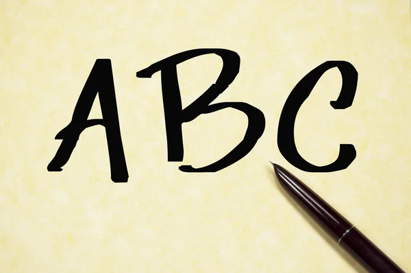 ABC schrijven op papier — Stockfoto