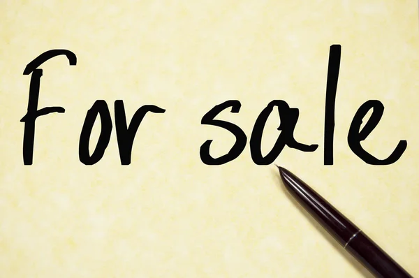 For sale text write on paper — Stock Photo, Image