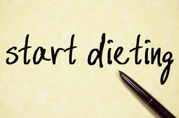 Start dieting text write on paper — Stock Photo, Image