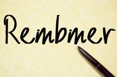 rembmer sözcük yazmak kağıt üzerinde 
